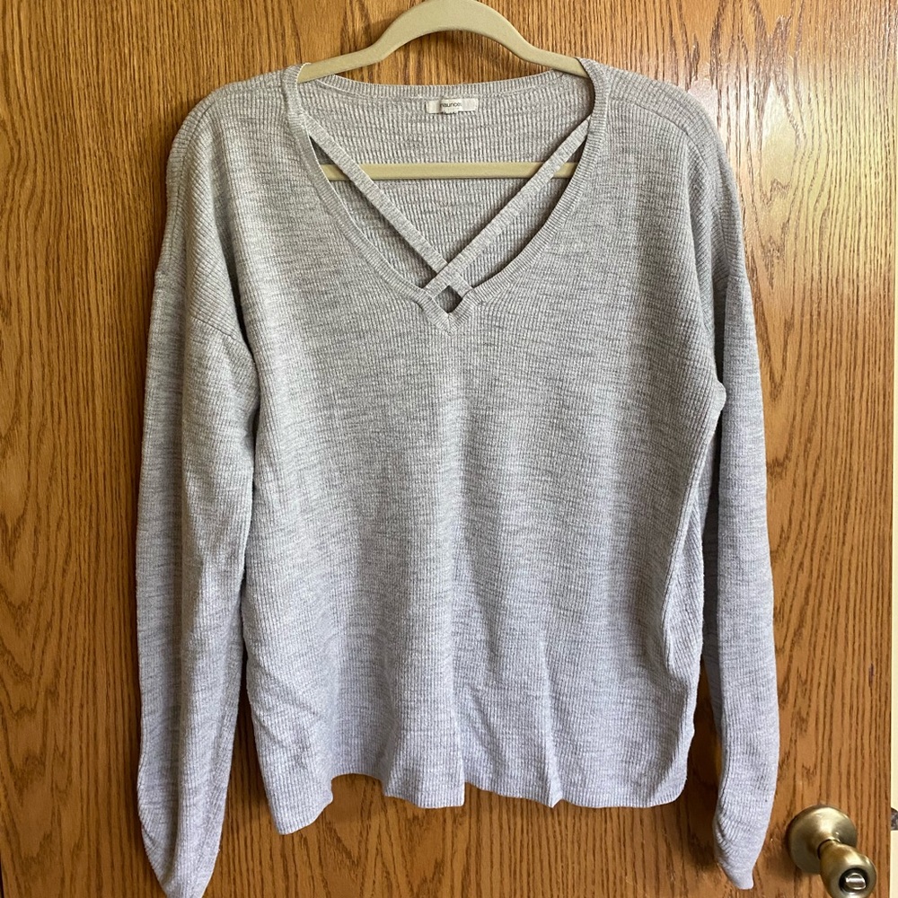 Maurice’s crisscross neckline sweater